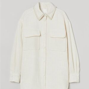 H&M Tweed Jacket with faux Pearl detailing